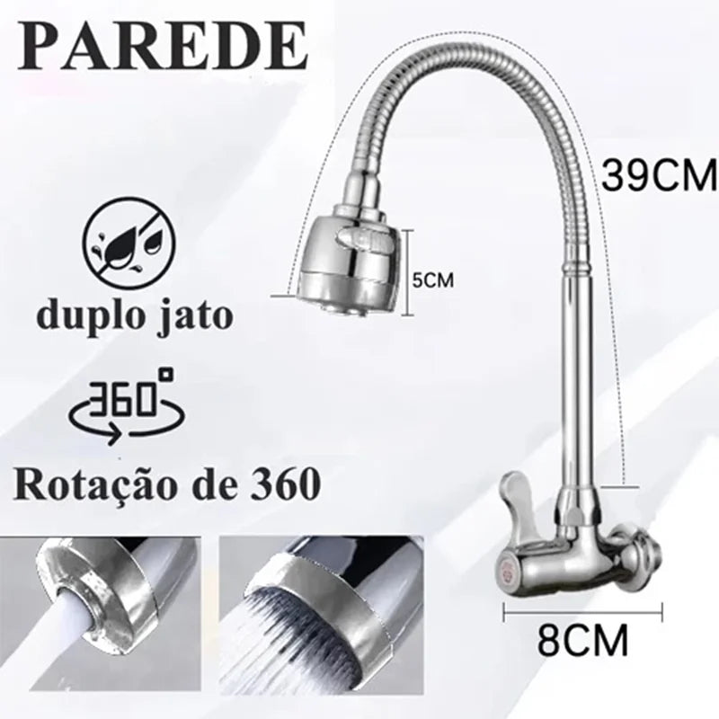 Torneira Dobravél Silver