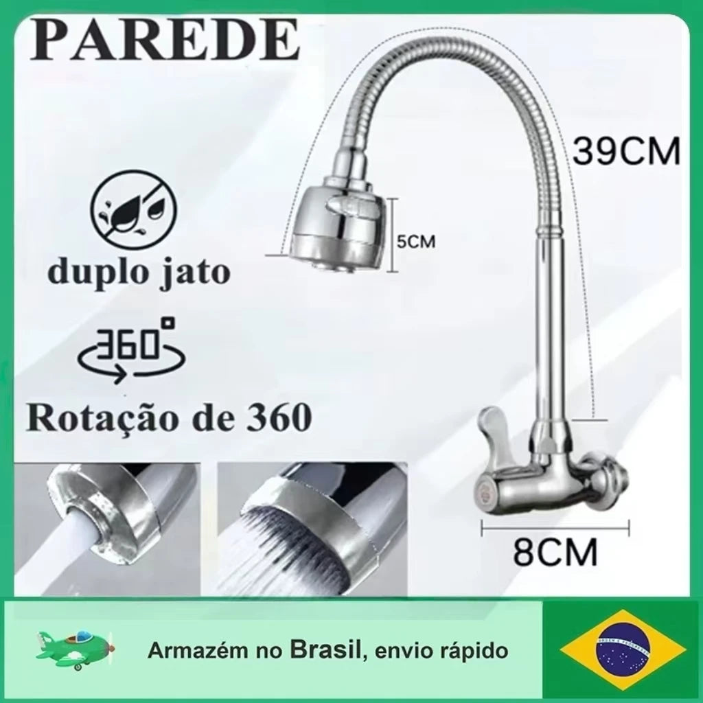Torneira Dobravél Silver