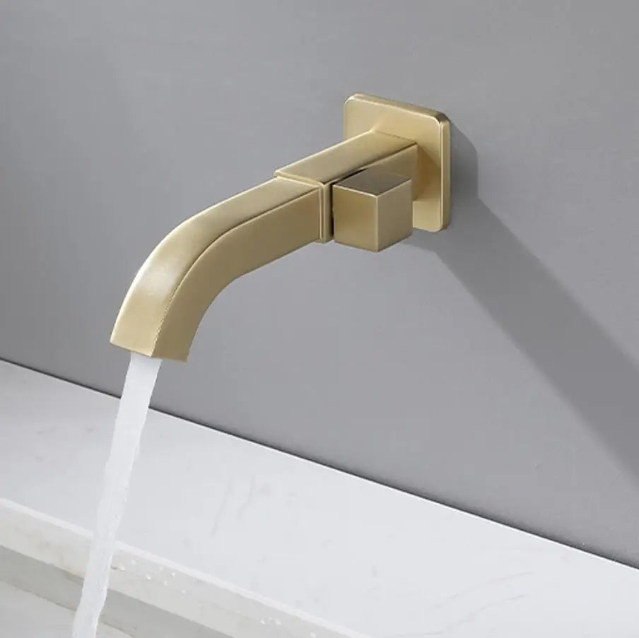 Torneira Escovada para Banheiro com Alavanca Lateral Design Moderno