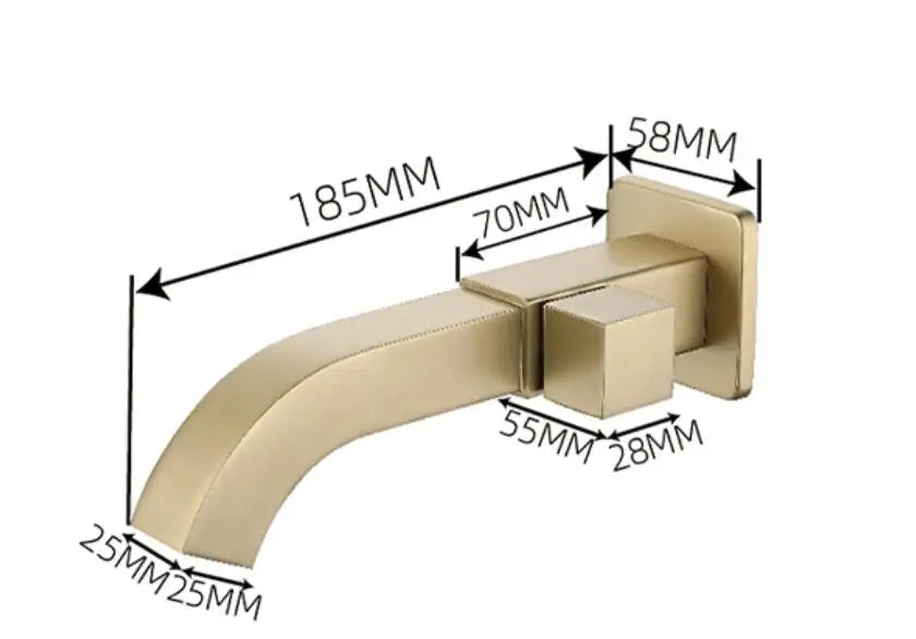 Torneira Escovada para Banheiro com Alavanca Lateral Design Moderno