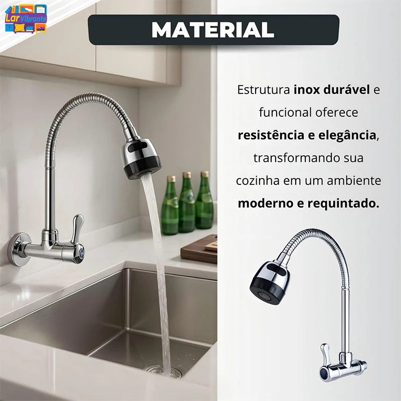 Torneira Gourmet Flex Touch Black
